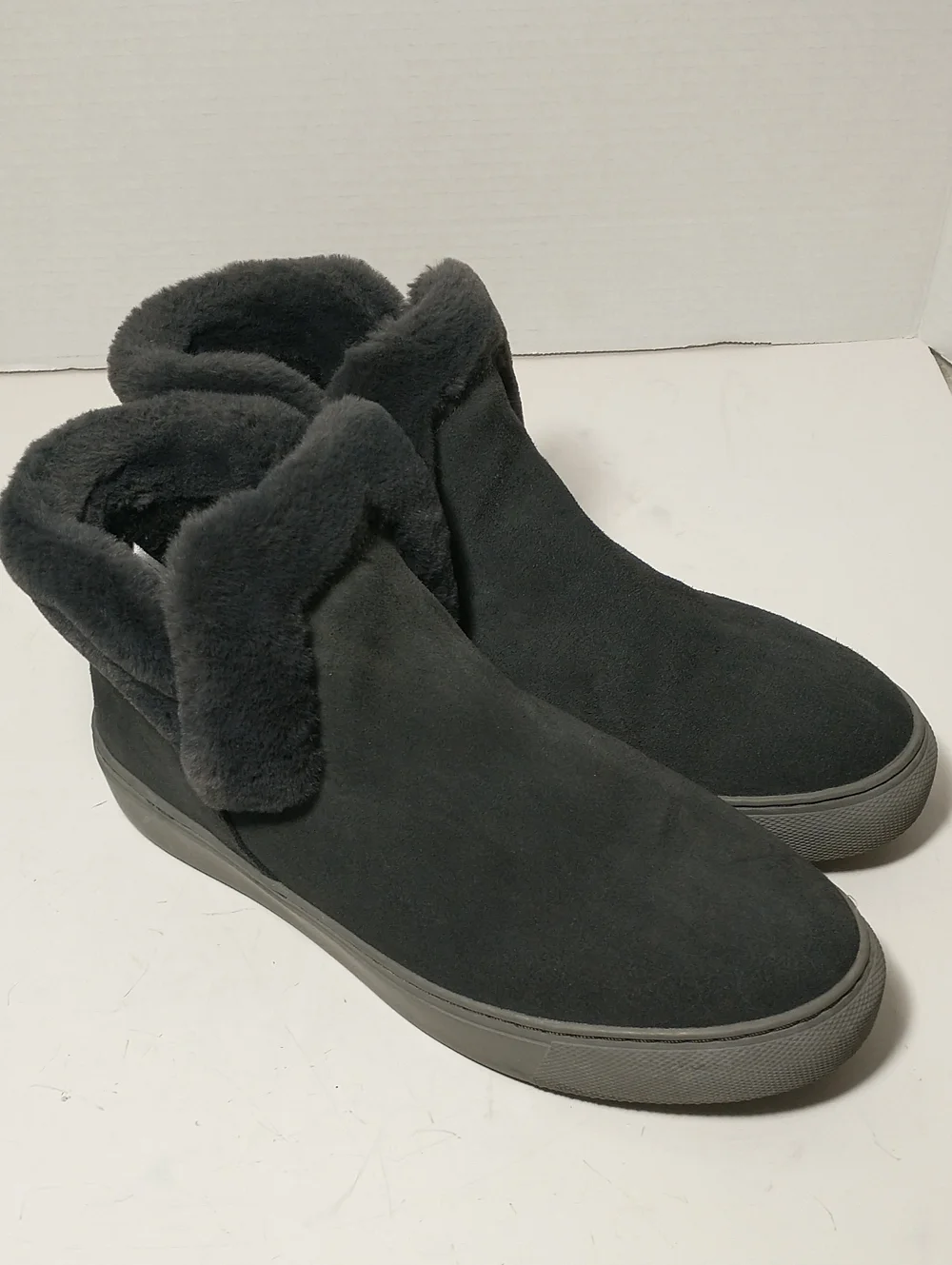 Cougar Duffy Waterproof Suede Ankle Bootie Sneaker, Gray, Size 8, Made In Canada